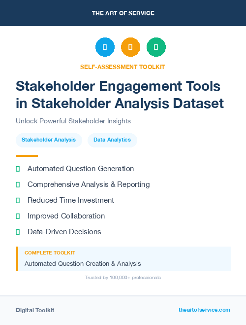 Stakeholder Engagement Tools in Stakeholder Analysis Dataset