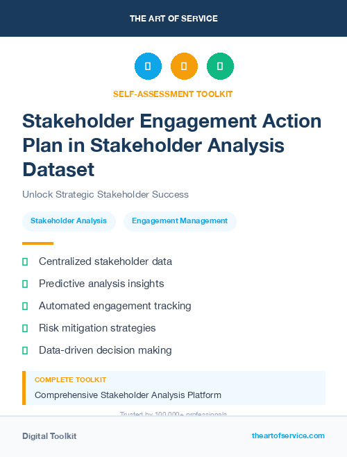 Stakeholder Engagement Action Plan in Stakeholder Analysis Dataset