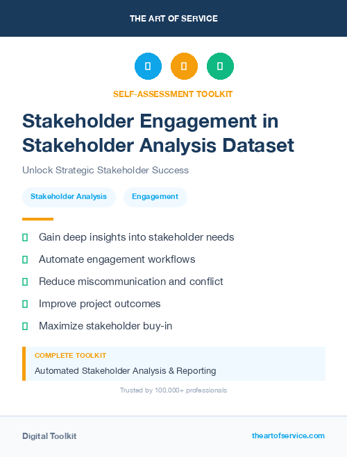 Stakeholder Engagement in Stakeholder Analysis Dataset