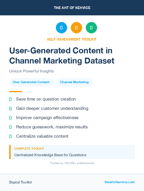 User-Generated Content in Channel Marketing Dataset