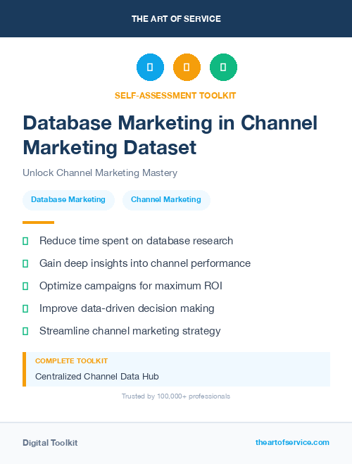 Database Marketing in Channel Marketing Dataset