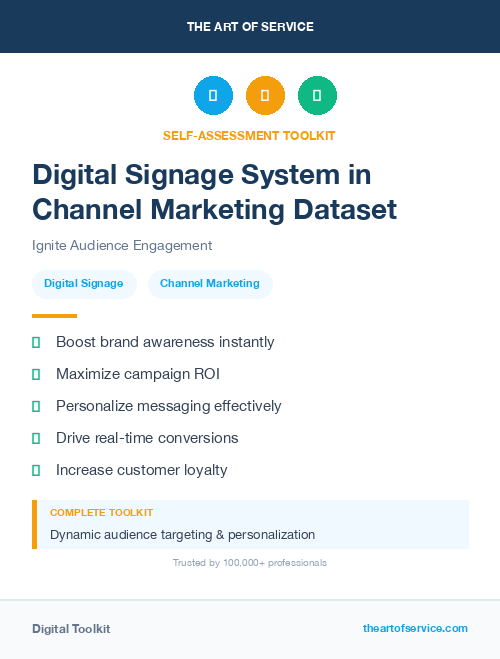 Digital Signage System in Channel Marketing Dataset