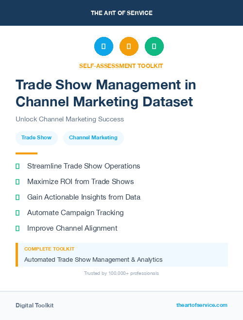 Trade Show Management in Channel Marketing Dataset
