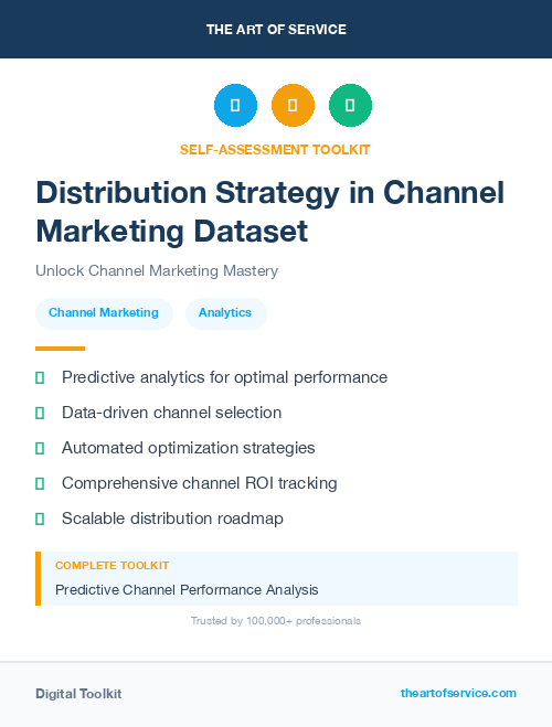 Distribution Strategy in Channel Marketing Dataset