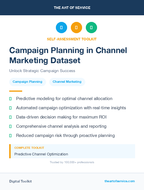 Campaign Planning in Channel Marketing Dataset