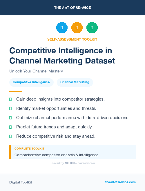 Competitive Intelligence in Channel Marketing Dataset