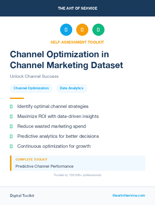 Channel Optimization in Channel Marketing Dataset