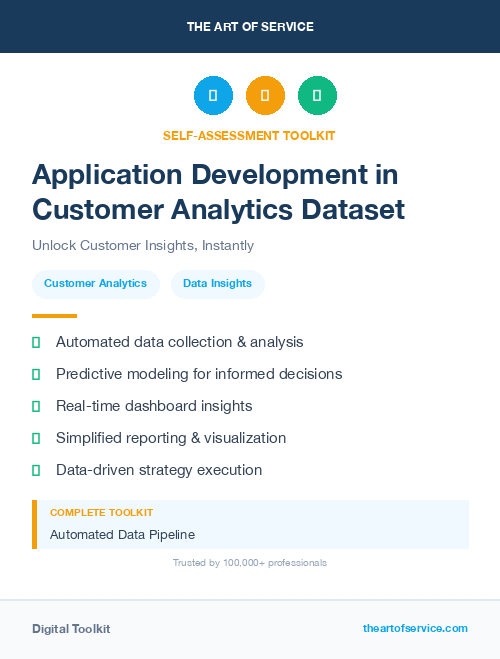Application Development in Customer Analytics Dataset