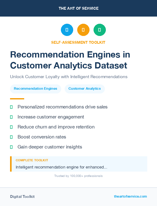 Recommendation Engines in Customer Analytics Dataset