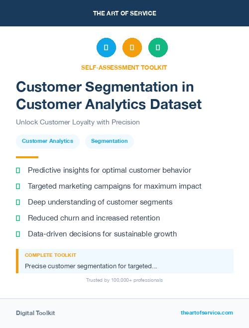 Customer Segmentation in Customer Analytics Dataset