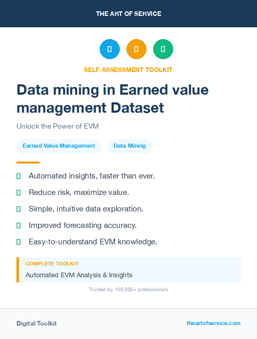 Data mining in Earned value management Dataset