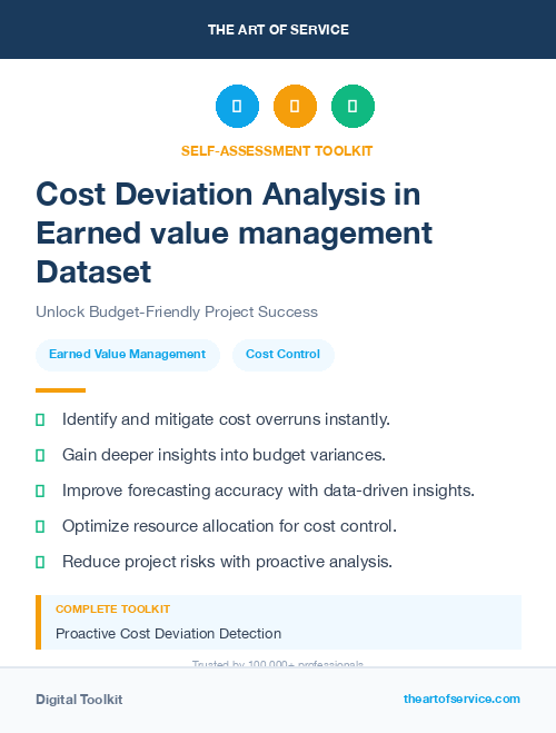 Cost Deviation Analysis in Earned value management Dataset