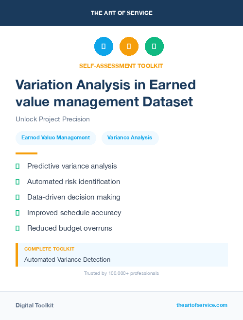 Variation Analysis in Earned value management Dataset