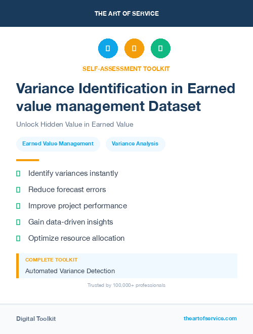 Variance Identification in Earned value management Dataset