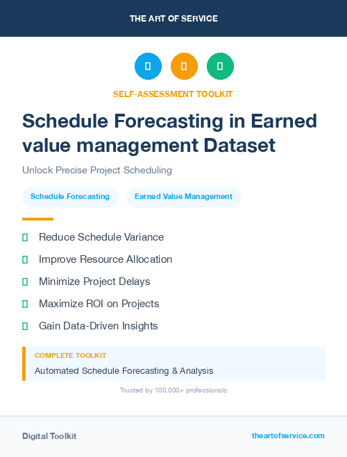 Schedule Forecasting in Earned value management Dataset