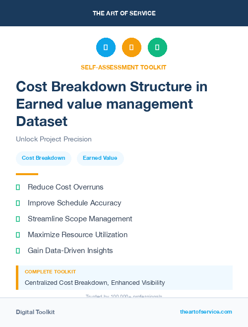 Cost Breakdown Structure in Earned value management Dataset