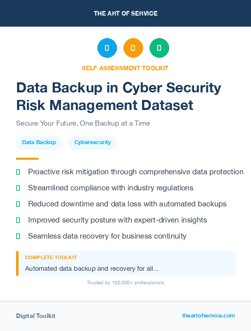 Data Backup in Cyber Security Risk Management Dataset