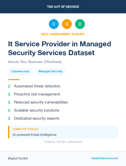 It Service Provider in Managed Security Services Dataset
