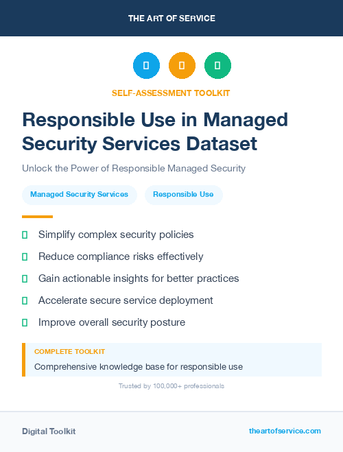 Responsible Use in Managed Security Services Dataset