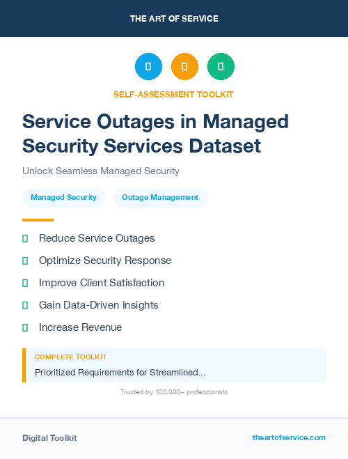 Service Outages in Managed Security Services Dataset