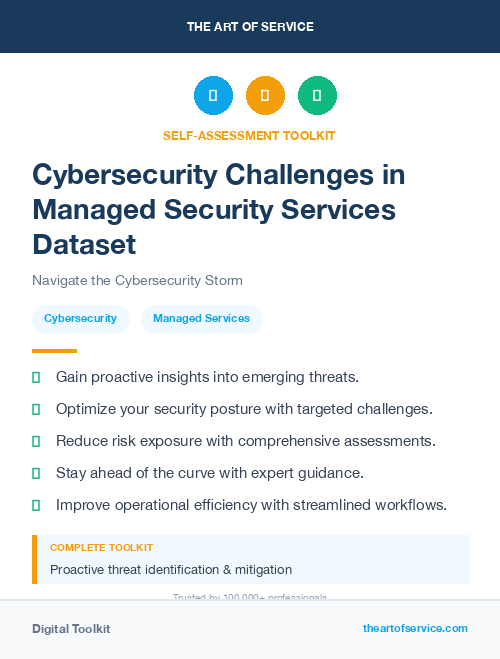 Cybersecurity Challenges in Managed Security Services Dataset
