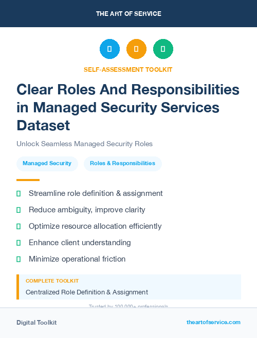 Clear Roles And Responsibilities in Managed Security Services Dataset