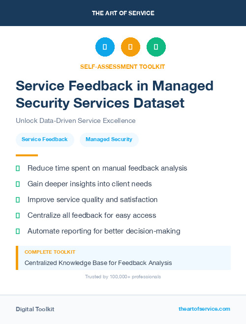 Service Feedback in Managed Security Services Dataset