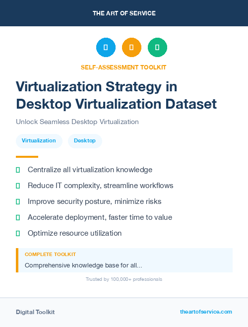 Virtualization Strategy in Desktop Virtualization Dataset