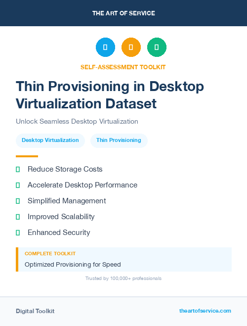 Thin Provisioning in Desktop Virtualization Dataset