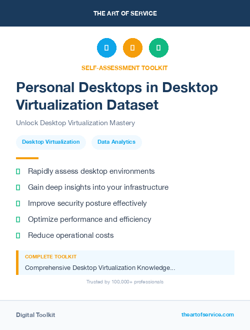 Personal Desktops in Desktop Virtualization Dataset