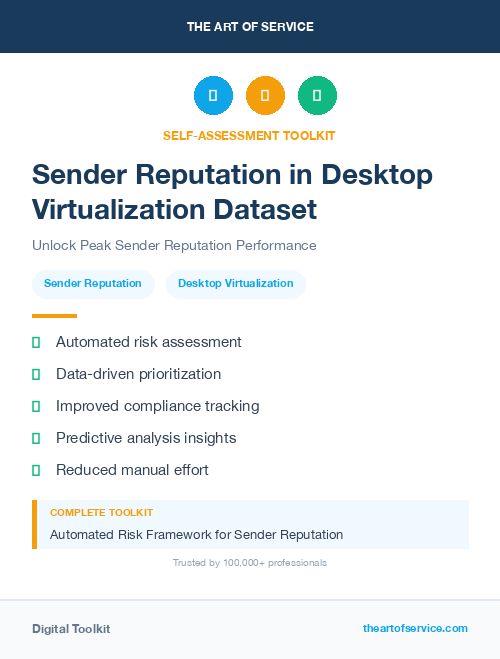 Sender Reputation in Desktop Virtualization Dataset