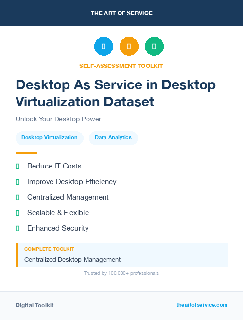 Desktop As Service in Desktop Virtualization Dataset