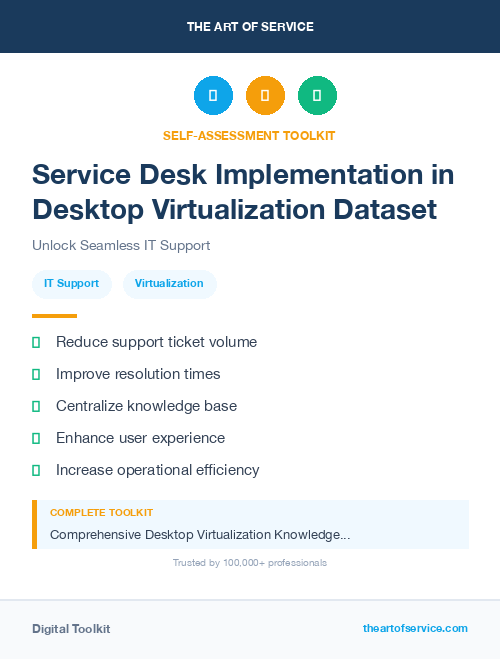 Service Desk Implementation in Desktop Virtualization Dataset