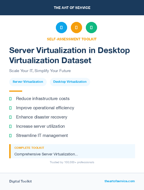 Server Virtualization in Desktop Virtualization Dataset