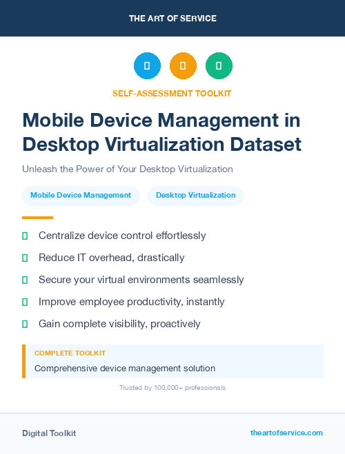 Mobile Device Management in Desktop Virtualization Dataset