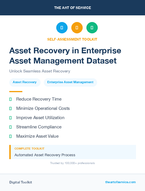Asset Recovery in Enterprise Asset Management Dataset