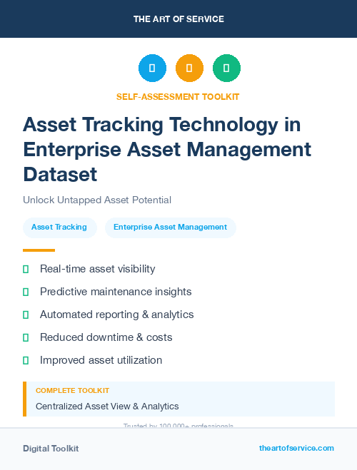 Asset Tracking Technology in Enterprise Asset Management Dataset