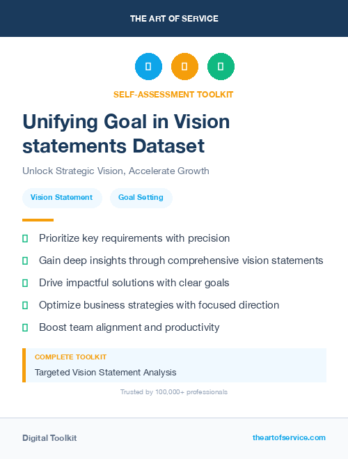 Unifying Goal in Vision statements Dataset