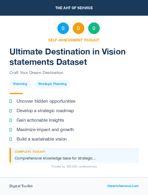Ultimate Destination in Vision statements Dataset