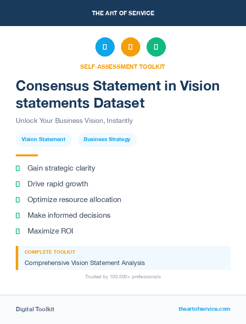 Consensus Statement in Vision statements Dataset