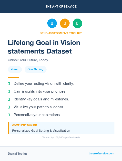 Lifelong Goal in Vision statements Dataset