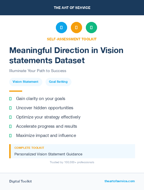 Meaningful Direction in Vision statements Dataset
