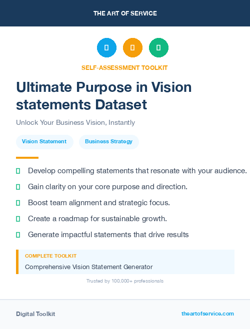 Ultimate Purpose in Vision statements Dataset