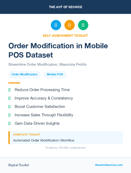 Order Modification in Mobile POS Dataset
