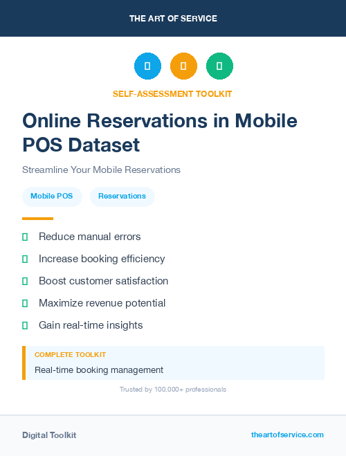 Online Reservations in Mobile POS Dataset