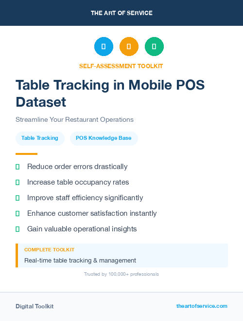 Table Tracking in Mobile POS Dataset