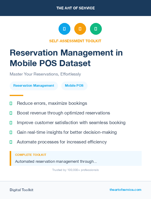 Reservation Management in Mobile POS Dataset