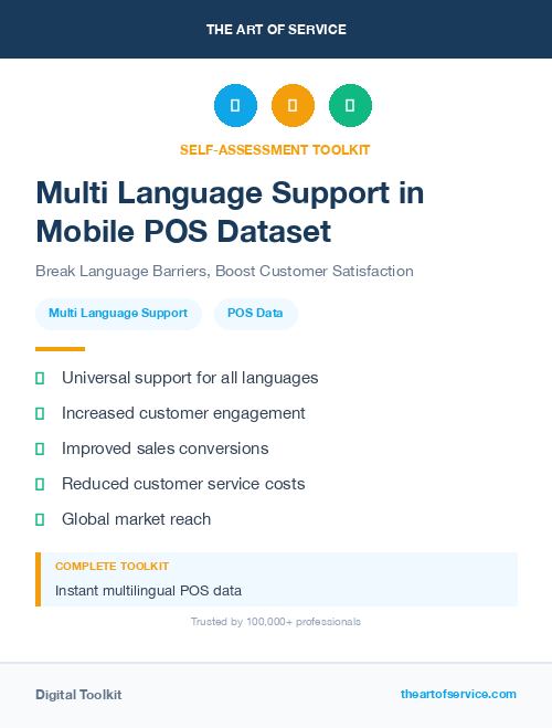 Multi Language Support in Mobile POS Dataset