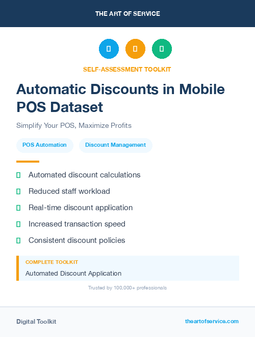 Automatic Discounts in Mobile POS Dataset
