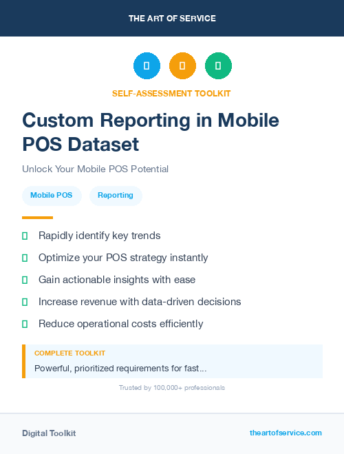 Custom Reporting in Mobile POS Dataset